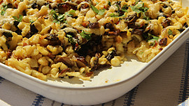 Domácí spätzle s houbami