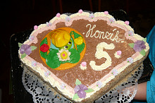 Vějíř- dort 5 let