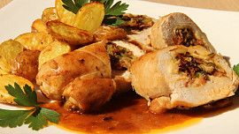 Kuřecí plněné uzeným a cuketou