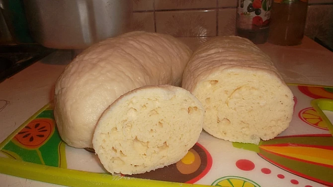 Kynuté knedlíky z domácí pekárny (i pro začátečníky), Uvařené hotové knedlíky.