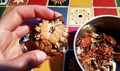 Paella mixte, odstraneni briska u kraba