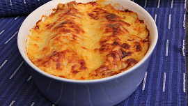 Palačinky s houbami zapečené s omáčkou Mornay ( Ficelle Picarde)