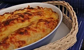 Palačinky s houbami zapečené s omáčkou Mornay ( Ficelle Picarde)