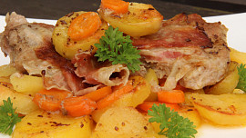 Telecí pečené s mrkví a zázvorem