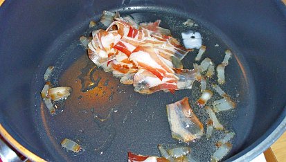 Vepřová játra restovaná s pancettou