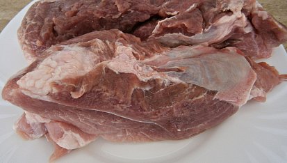 Vepřová plec na smetaně v papiňáku (tlakovém hrnci), Vepřové plecko