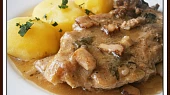 Vepřový plátek s hříbkovou čepicí - dvě jídla z jednoho hrnce, Vepřový plátek-další verze z jednoho hrnce
