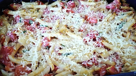 Zapečené penne těstoviny