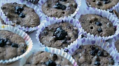 Zdravé celozrnné borůvkové muffiny