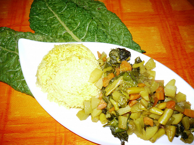 Zeleninové sabdží s mangoldem