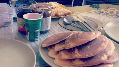 American pancakes, různé tvary