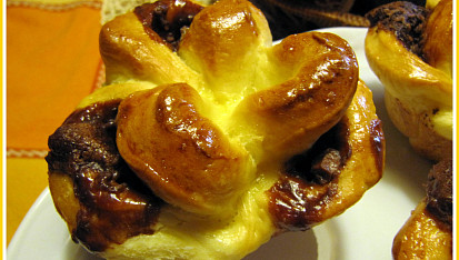 Briošky s čokoládou