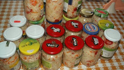 Čalamáda - zelí, mrkev, papriky, tak už je zavařená