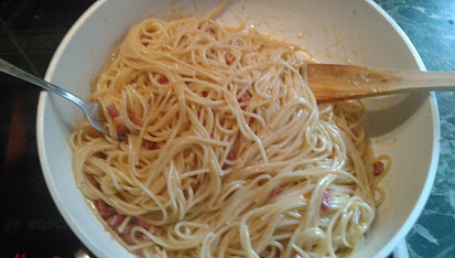 Domácí spaghetti alla carbonara