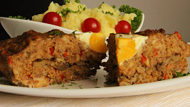 Hlíva zapečená v mletém mase