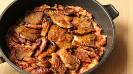 Hlíva zapečená v mletém mase