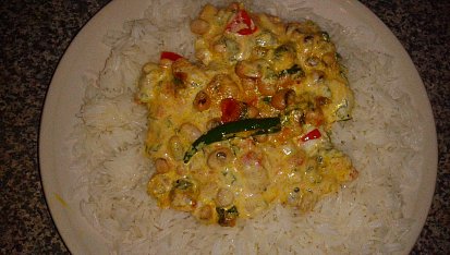 Indická kuchyně - jihoindické thakkali payaru curry (černooké fazolky) český videorecept