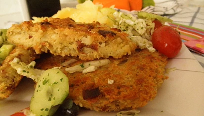 Kapustové  karbanátky (kelové) smažené v troubě