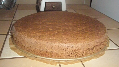 Kaštanové řezy, upečený korpus