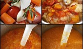 Kečup“cibuláč“z papiňáku (Do papiňáku dáme pokrájenou zeleninu,koření,sůl a ocet a vaříme 20minut.Poté ponorným mixérem rozmixujeme na hustou kaši)