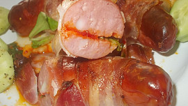 Klobásky s ostřejší náplní a bylinkami