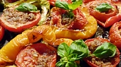 Pečená paprika s rajským jablíčkem, česnekem a kmínem