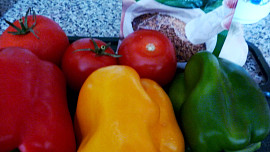 Pečená paprika s rajským jablíčkem, česnekem a kmínem