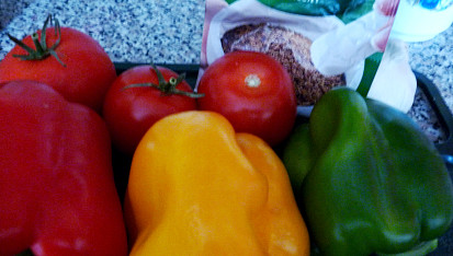 Pečená paprika s rajským jablíčkem, česnekem a kmínem