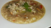 Polévka risi-bisi s hříbky