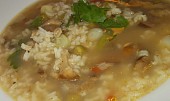 Polévka risi-bisi s hříbky