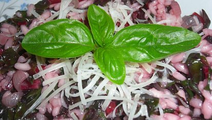 Risotto s červeným mangoldem