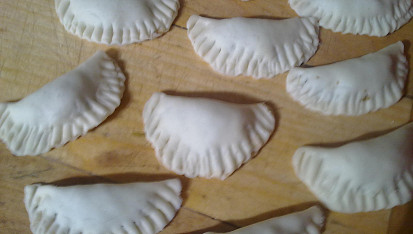 Rusnacke pirohy, přehnuté