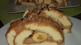 Banánový moučník s chutí karamelek a kávy