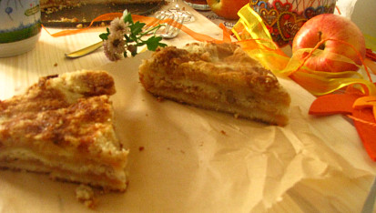 Sypaný jablkový koláč