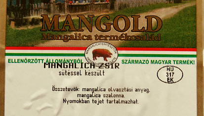 Vepřové „Mangalica“ na houbách, sádlo