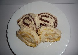 2 Piškotové rolády - banánová + oříšková s čokoládou