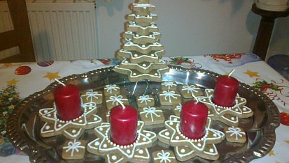 Adventní svícny  z perníkového těsta, Adventní svícen z perníku