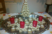Adventní svícen z perníku