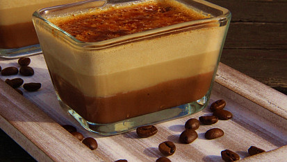 Čokoládovo - kávové crème brûlée