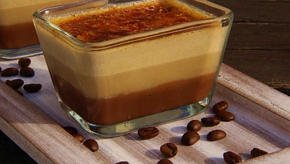 Čokoládovo - kávové crème brûlée