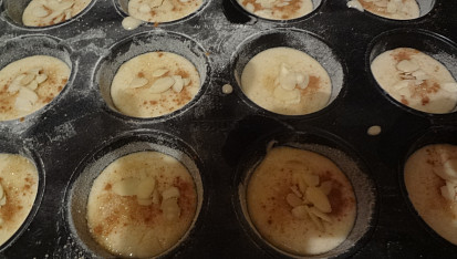 Cuketové muffiny s mandlemi