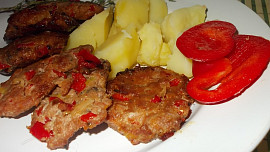 Grilované placičky s červenou paprikou