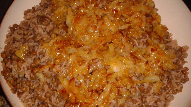 Libanonská kuchyně - Čočka s rýží
