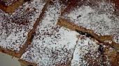 Moučník  s  čokoládou, brusinkami a  oříšky