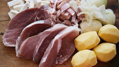 Plecko se zeleninovo - slaninovými špalíčky, Část použitých surovin