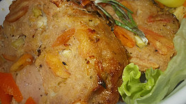 Sekaná s řapíkatým celerem,  plněná bílou klobásou