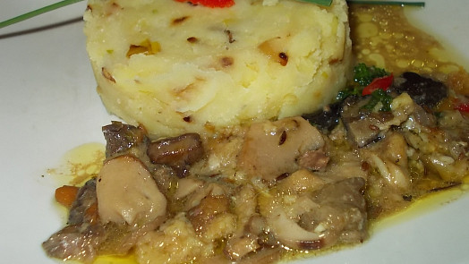 Šťouchané houbové brambory bez masa