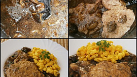 Vepřová kotleta s přírodní hříbkovou šťávou