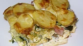 Zapečená brokolice se žampiony a bramborami