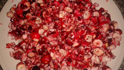 Brusinkové muffiny, nasekané brusinky